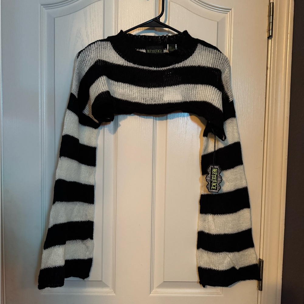 *SOLD* Forever 21 x Beetlejuice Striped Cropped
Sweater
